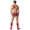 LEADER Harnais élastique LOADED Noir-Rouge